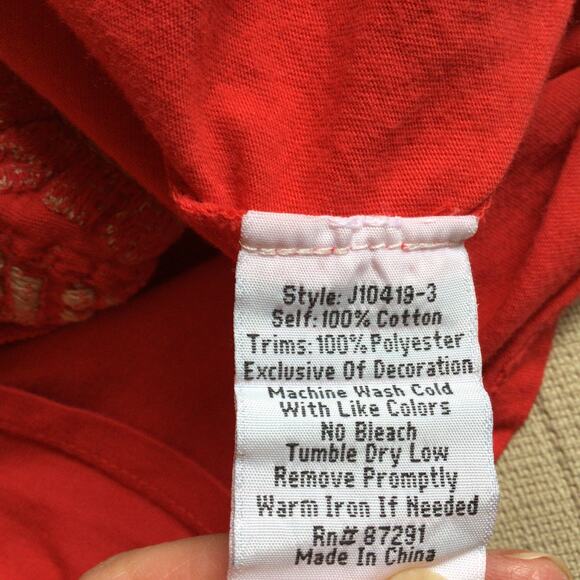 Johnny Was Rita Knot Tie T-Shirt Sz XS - Picture 8 of 8